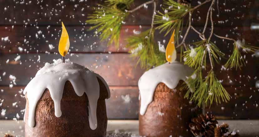 ΒΑΣΙΛΟΠΙΤΕΣ Tegral Dolcinote Panettone µε κάστανο (για αργή µέθοδο): Tegral Dolcinote...1,5 kg Nερό... ±400 g Corman Dairy Butter 82%...350 g Κρόκοι...200 g Levante µαγιά...4 g Συνολικό προζύµι.
