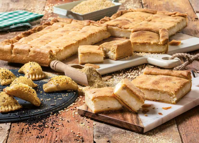Snacks Puravita Natura Corn Τραχανόπιτα και τραχανοπιτάκια Το Puravita Natura Corn είναι ένα μίγμα για γευστικό ψωμί καλαμποκιού με νιφάδες & ηλιόσπορους. Περιέχει φυσικό προζύμι Sapore.