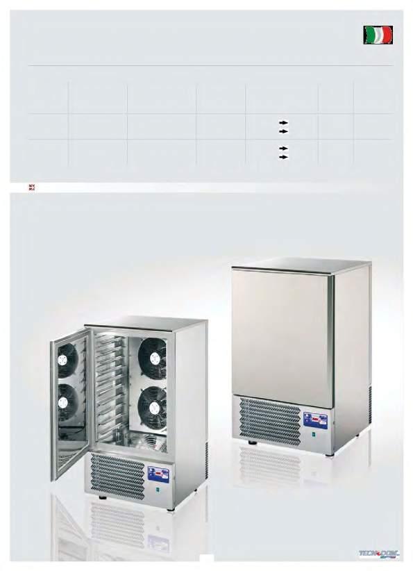 Blast Chillers - Shock Freezers Ιταλίας made in Italy Εξ.Διαστάσεις (ΜxΠxΥ) cm Χωρητικότητα (lit) 10 GN 1/1 AT 10 75 x 74 x 124 10 60 x 40 AT 10P 75 x 74 x 124 10 GN 1/1 2.