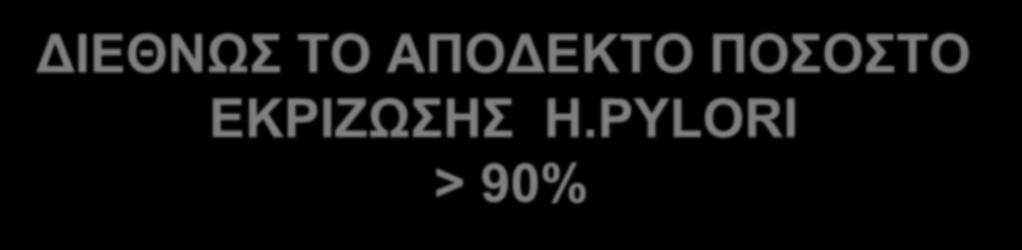 Gastroenterology 2015;148:719-31 Βαθμός % Εκρίζωσης (ΙΤΤ) Αποτέλεσμα Α > 95% ΕΞΑΙΡΕΤΙΚΟ Β 90-94% ΚΑΛΟ C 85-89% ΑΠΟΔΕΚΤΟ D 81-84%