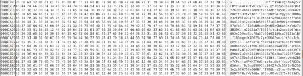 Στιγμιότυπο 51 - Προβολή των bitcoin διευθύνσεων που υπάρχουν στα δεδομένα του αρχείου wallet της εφαρμογής Coinomi Διεύθυνση bitcoin Ετικέτα Διεύθυνση bitcoin Ετικέτα