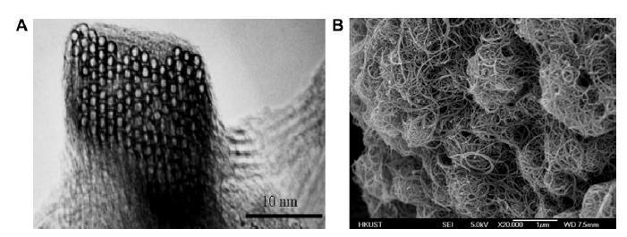 Εικόνα 6: Εικόνες από ηλεκτρικό μικροσκόπιο που δείχνουν τα συσσωματώματα νανοσωλήνων άνθρακα (Α)SWCNT και (Β)MWCNT Σε επόμενο κεφάλαιο θα