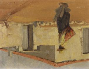 Λάδι σέ μουσαμά, 333 x 435 mm. Ὑπογεγραμμένο κάτω ἀριστερά: «Β. Γερμενῆς».