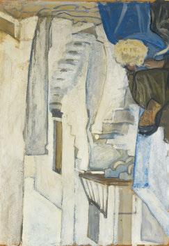441 440 440 ΣΕΜΕΡΤΖΙΔΗΣ, Βάλιας, 1911-1983. Νησιώτικο σοκάκι. Λαδοτέμπερα σέ χαρτόνι, 690 x 500 mm.