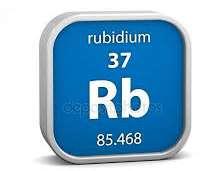 ΡΟΥΒΙΔΙΟ Το Ρουβίδιο (Rubidium) συμβολίζεται με Rb, είναι ένα μέταλλο με ατομικό αριθμό 37 και ατομικό βάρος 85,467. Έχει θερμοκρασία τήξης 38,89 C και θερμοκρασία βρασμού 688 C.