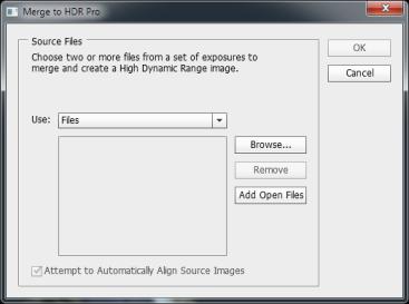Βήμα 2: Αφού δημιουργήσουμε τις εικόνες μας και τις εισάγουμε στον υπολογιστή από το μενού File>Automate>Merge to HDR Pro.