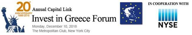ΔΕΛΤΙΟ ΤΥΠΟΥ 20 ο ΕΤΗΣΙΟ CAPITAL LINK INVEST IN GREECE FORUM H Ελλάδα μετά τα Μνημόνια : Συνάντηση Κορυφής στη Νέα Υόρκη για την Ελληνική Οικονομία και τις Επενδύσεις Συμμετείχαν Μεγάλοι Επενδυτές,