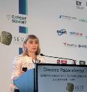 Δήμητρα Παπανδρέου, Principal Manager Επικεφαλής του Προγράμματος Παροχής Συμβουλευτικών Υπηρεσιών σε ΜμΕ στην Ελλάδα της Ευρωπαϊκής Τράπεζας Ανασυγκρότησης και Ανάπτυξης, η οποία εστίασε την ομιλία