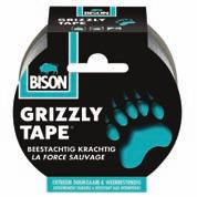 TΑΙΝΙΕΣ ΥΦΑΣΜΑΤΙΝΕΣ / ΕΠΙΣΚΕΥΗΣ GRIZZLY TAPE Τρομακτικά δυνατή με πολύ ισχυρή αντοχή εφελκυσμού, κολλητική επισκευαστική ταινία, μεγάλου πάχους από εξωθημένο πολυαιθυλένιο (PE) και ύφανση από