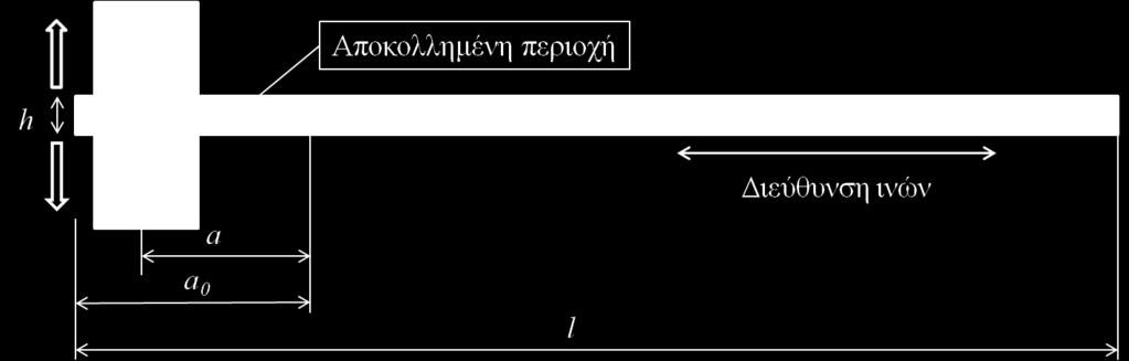 Στην περίπτωση μας, το μήκος τους επιλέχθηκε να είναι 210 mm (l = 210 mm). Το πάχος των δοκιμίων ήταν 2.3 mm (h = 2.