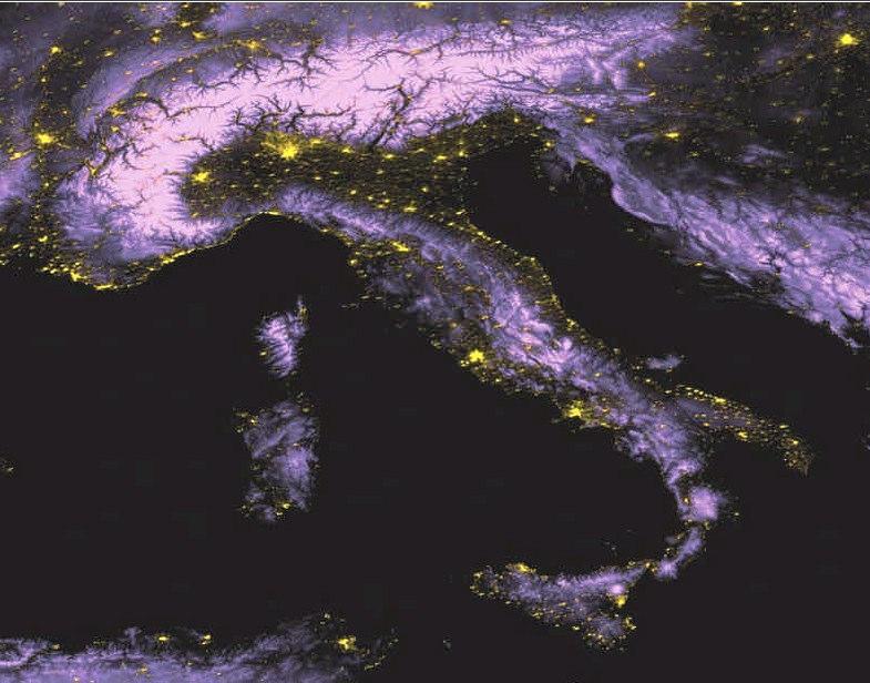 Satellite imaging (Cinzano at al.