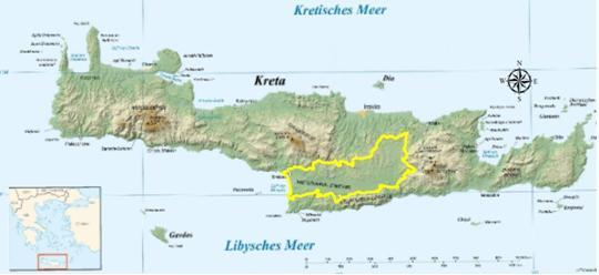 περιοχές που κινδυνεύουν περισσότερο αποτελούν το 21,2% της λεκάνης της Μεσαράς (LEDD, 2012). Εικόνα 3.9: Τοποθεσία της λεκάνης Μεσαράς, Ηράκλειο Κρήτης (LEDD, 2012). Εικόνα 3.10: Υδρογεωλογική τομής λεκάνης Μεσαράς (Α Δ) (Kritsotakis, Tsanis, 2009).