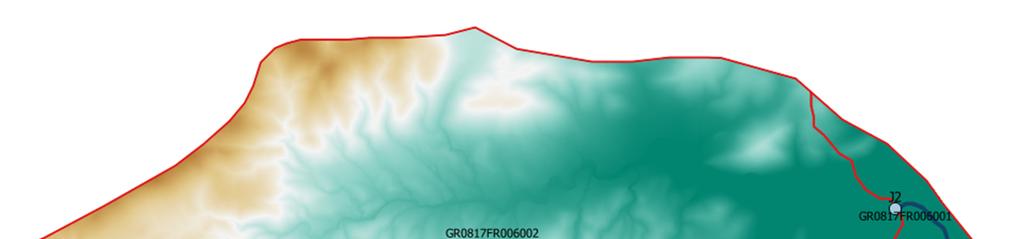 Έκταση Α = 22.59 km 2 Μέσο υψόμετρο z m = 210.2 m Υψόμετρο κόμβου εξόδου z κ = 0.0 m Μέγιστο μήκος ροής L max = 12.90 km Χρόνος συγκέντρωσης t c = 3.