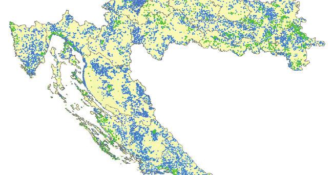 3D slična 7 parametarska transformacija 1 m Srednja točnost 4 GRID metoda 0.1 0.3 m Povećana točnost U 2006.