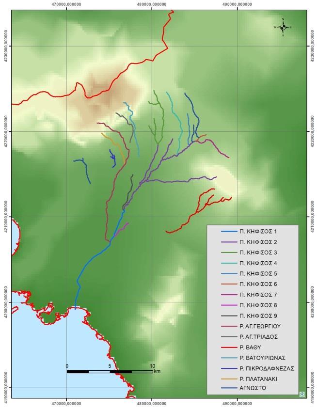 τοπολογίας (δίκτυο, αποτελούμενο από κόμβους και κλάδους) Βασικές πηγές δεδομένων: Οδηγία 2000/60/ΕΚ (river water bodies,