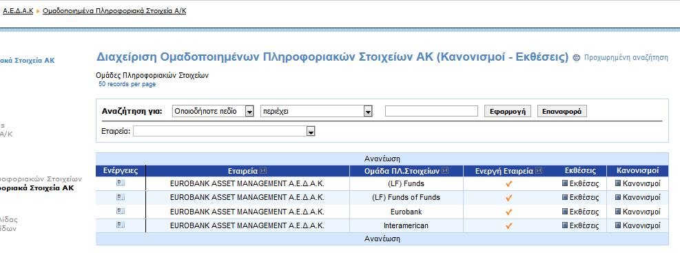 4. Οι χρήστες ΑΕΔΑΚ και η ΕΘΕ μπορούν να εισάγουν τα Πληροφοριακά Στοιχεία