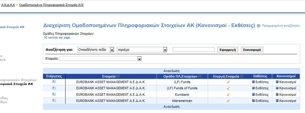 4. Οι χρήστες ΑΕΔΑΚ και η ΕΘΕ μπορούν να εισάγουν τα Πληροφοριακά Στοιχεία