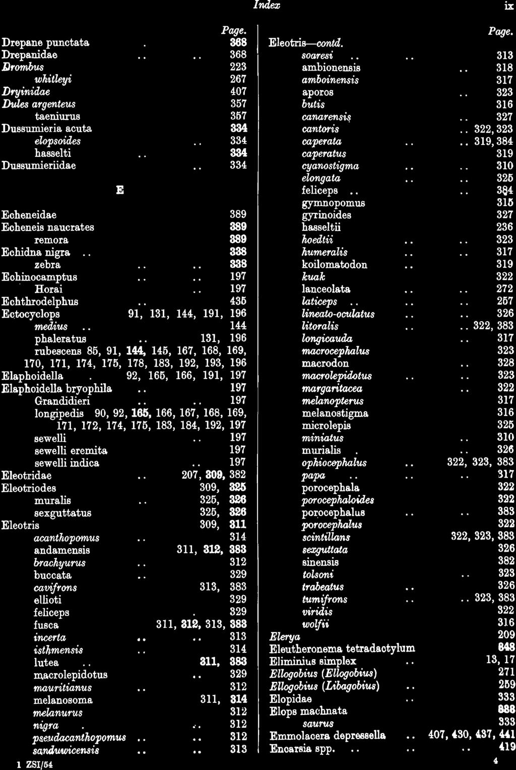 814 I 'melanuru8 312 nigra. 312 l'8.eudacantkopqmu, 312 8an4ttCOiceA8is 313 1 ZSI/64 Eleoma-coned. $()aresi ambionensis amboinen6is apolos butis cana'ren.