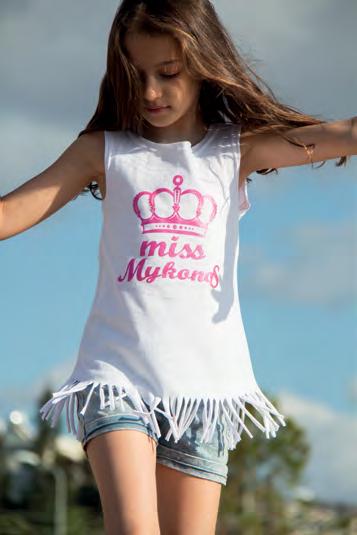 Κορίτσι T-shirt Sol s Cherry-11981 με συνδυασμό εκτύπωσης-στρας Paros, φούστα