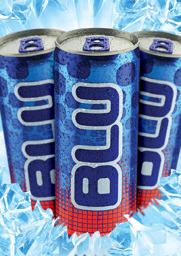 Blu Blu Energy Drink 24 κουτιά x 500ml & 250ml BLU Energy Cranberry 24