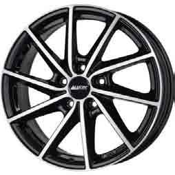 AL28 racingschwarz, Front poliert 8,0 x 18 5/112 8,0 x 18 W10X 5/108 5/112 5/114,3 5/120 5/127 5/130 5/150
