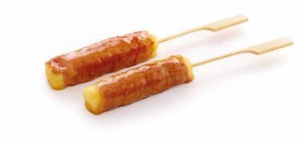 YAKI GYU CHIZU Beef skewer with cheese, cooked PUREN Beef skewer with cheese, cooked Gouda cheese 68% (pasteurised MILK (LACTOSE), salt, lactic acid, rennet), beef meat 32%.