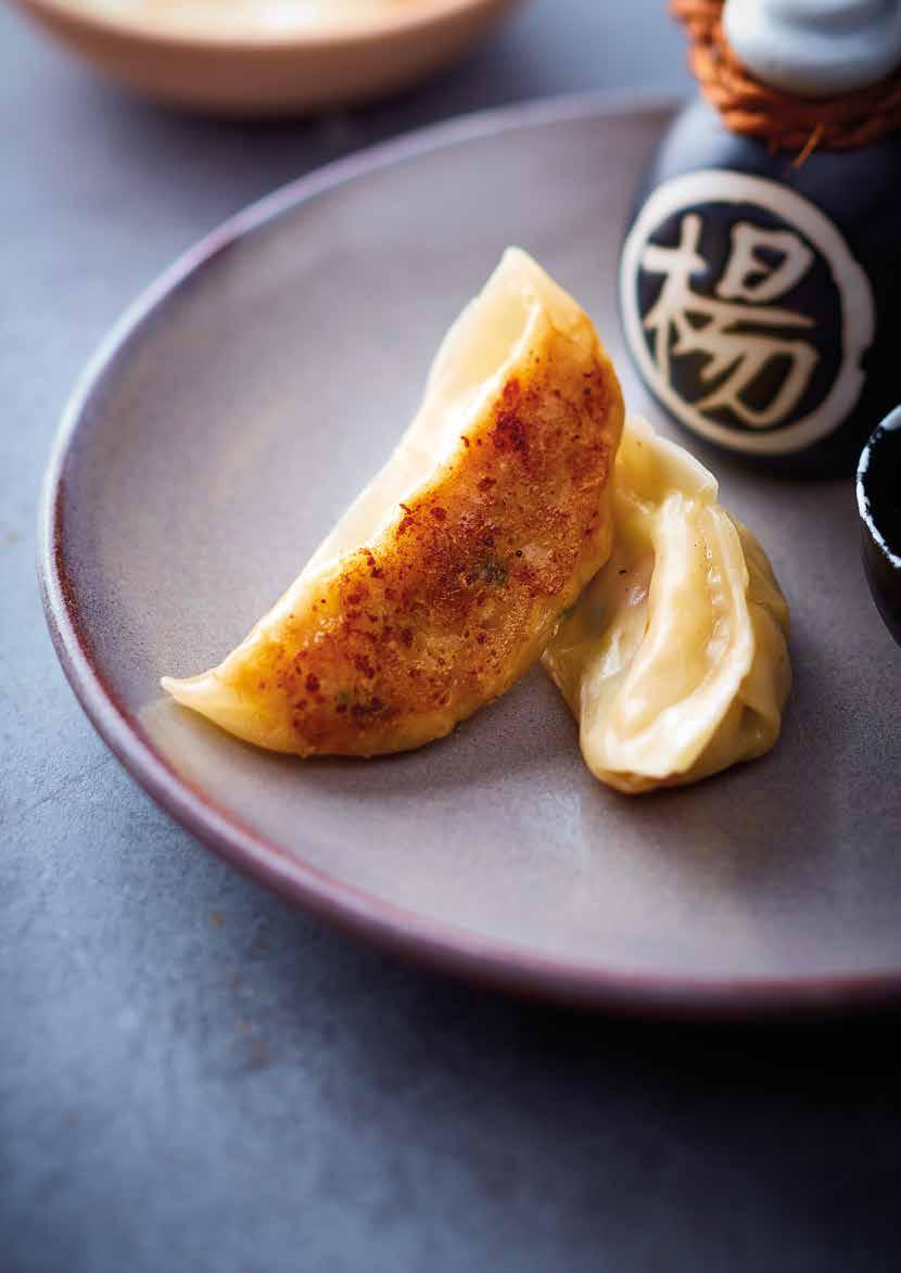 GYOZA EBI Gyoza The Japanese have relished ebi (shrimps and prawns) for several centuries. On average, a Japanese person consumes 2,5 kg of ebi a year.