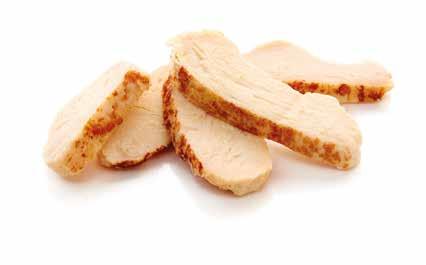 MINCED ROASTED CHICKEN Minced roasted breast chicken, cooked New! Ingredients Chicken breast, salt, tapioca starch, dextrose. Conservation Keep at a temperature of -18 C.