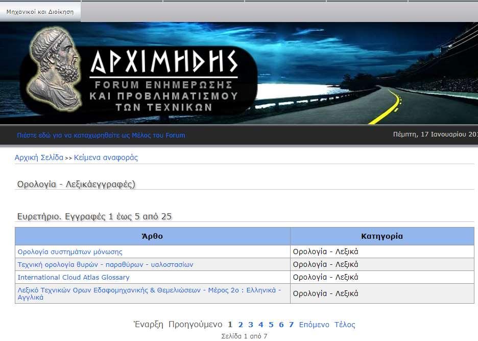 ΑΡΧΙΜΗΔΗΣ Ορολογία - Λεξικά 70 https://www.