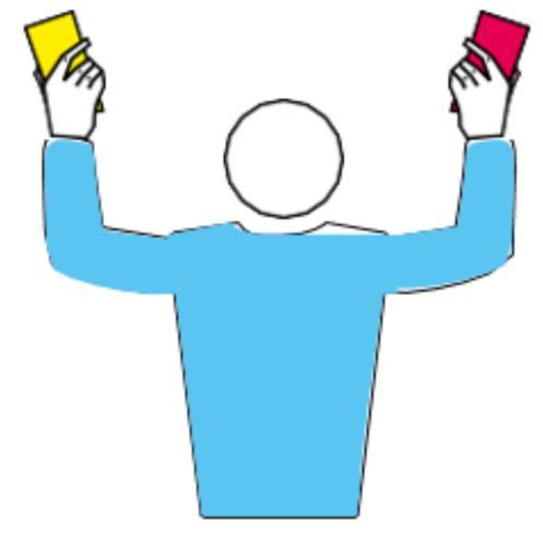 9.ΑΠΟΚΛΕΙΣΜΟΣ:Δείχνει κόκκινη και κίτρινη κάρτα χωριστά για αποκλεισμό.
