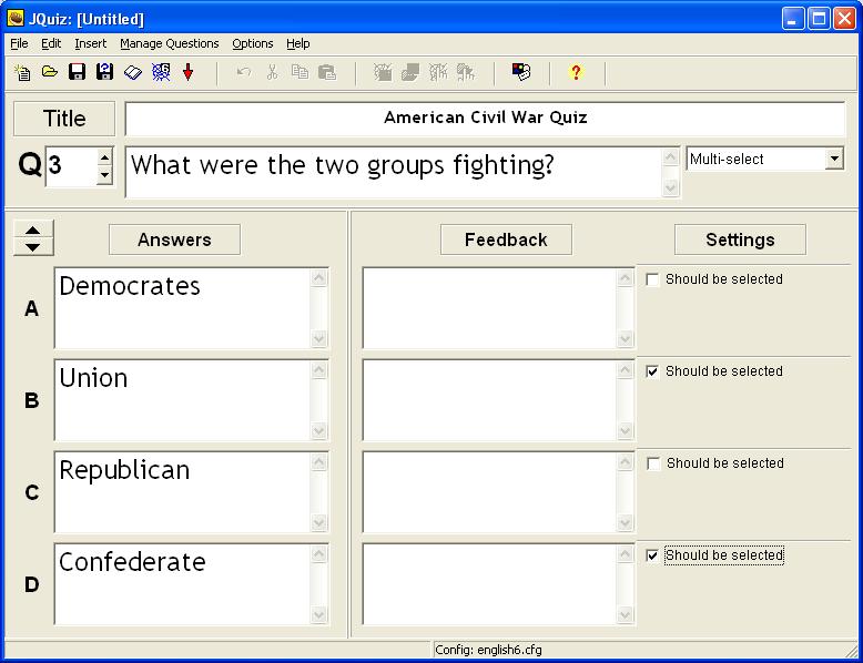 Multi select After entering your question, enter the answer
