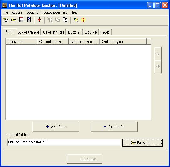 This is the screen you will see for the Masher.