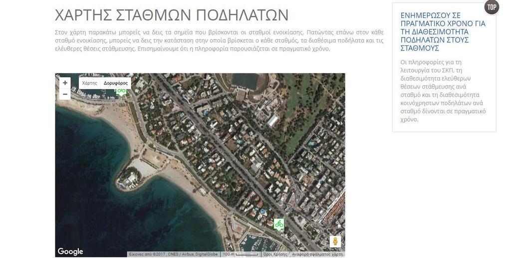 67 Εικόνα 26: Δήμος Γλυφάδας- Χάρτης Σταθμών Ποδηλάτων από το Σύστημα Κοινόχρηστων Ποδηλάτων Το πιο σημαντικό
