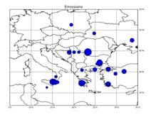 The ap also shows eissions of sulphur dioxide over Sicily, Italy, which was down to