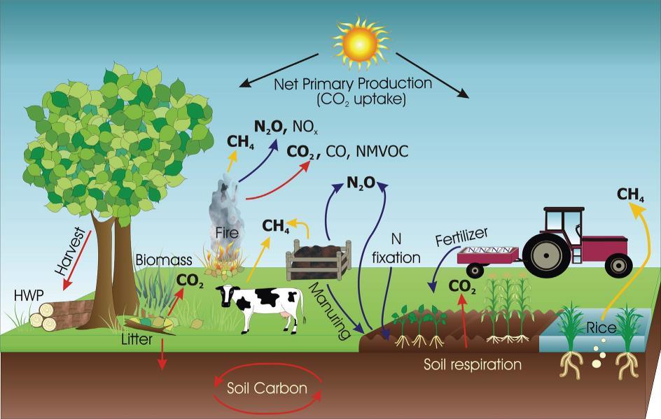 Κλιματική αλλαγή και αγροτικός τομέας Η Γεωργία παράγει περίπου το 10,3% των αερίων του θερμοκηπίου της ατμόσφαιρας.