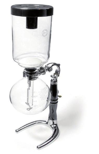 Yama tca-5d χωρίς εστία 59,00 Yama tca-5d - Σιφόν Vacuum Brewer - Χωρίς Εστία Συσκευή εκχύλισης καφέ φίλτρου από χειροποίητο, πυρίμαχο φυσητό, βοριοπυριτικό γυαλί, μέταλλο και ξύλο Αποτελείται από