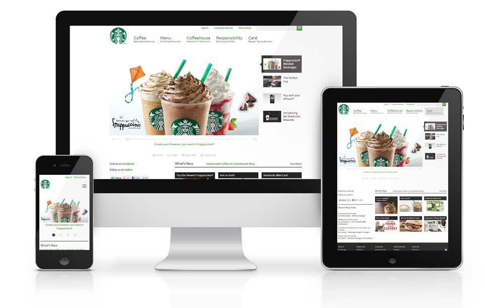 Responsive Web Design Το responsive web design στοχεύει στη βελτιστοποίηση της παρουσίασης για διαφορετικές συσκευές 1 website για όλες τις συσκευές desktop,