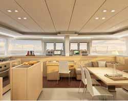 options for the location of the galley either in the port hull or in the saloon.