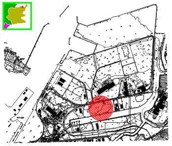 ΚΕΦΑΛΑΙΟ 6 ΕΠΕΞΕΡΓΑΣΙΑ Ε ΟΜΕΝΩΝ ΓΕΩΡΑΝΤΑΡ ΑΠΟ ΙΑΣΚΟΠΗΣΗ ΣΤΟ MONFALCONE Εικόνα 6.1: Χάρτης στον οποίο απεικονίζεται ο χώρος ρύπανσης Terme Romane στο Monfalcone (µε κόκκινο) (CSIM, 2000).