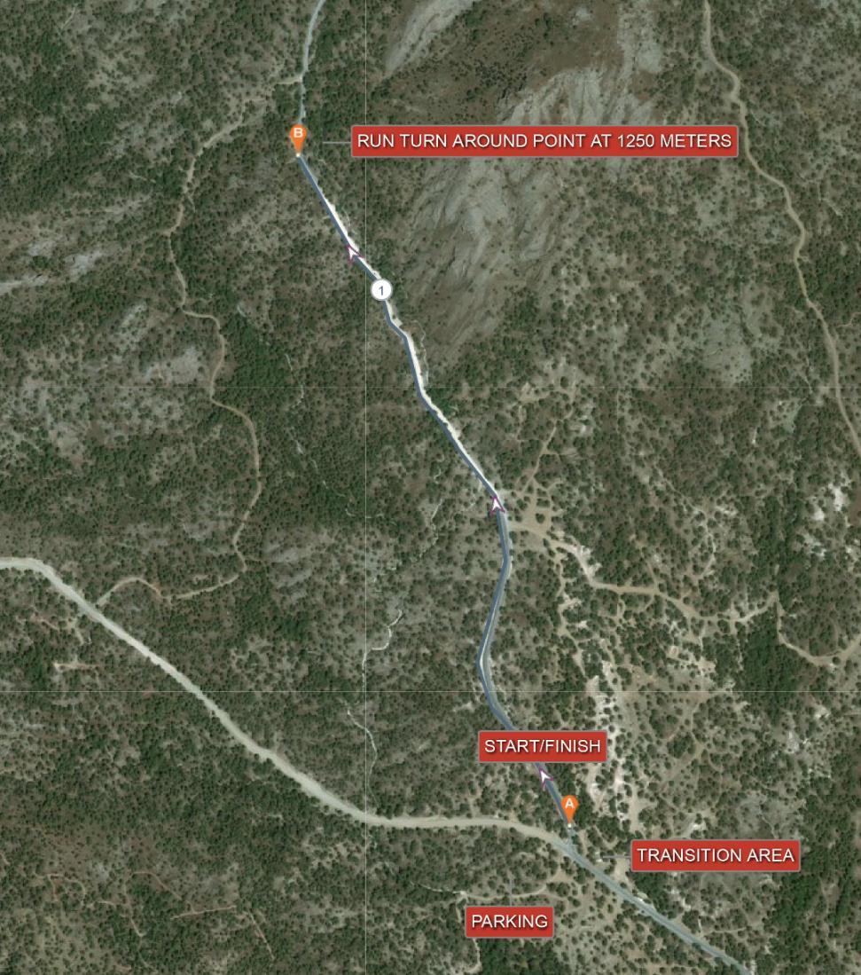 ΧΑΡΤΕΣ Τρέξιμο 5 χιλιόμέτρα ( 2 Loops ) Το τρέξιμο θα αποτελείται από 2 γύρους των 2,5 km προς Μαθιάτη. Στην αρχή της διαδρομής θα υπάρχει Feed Zone Station με νερό και φρούτα για τους αθλητές.