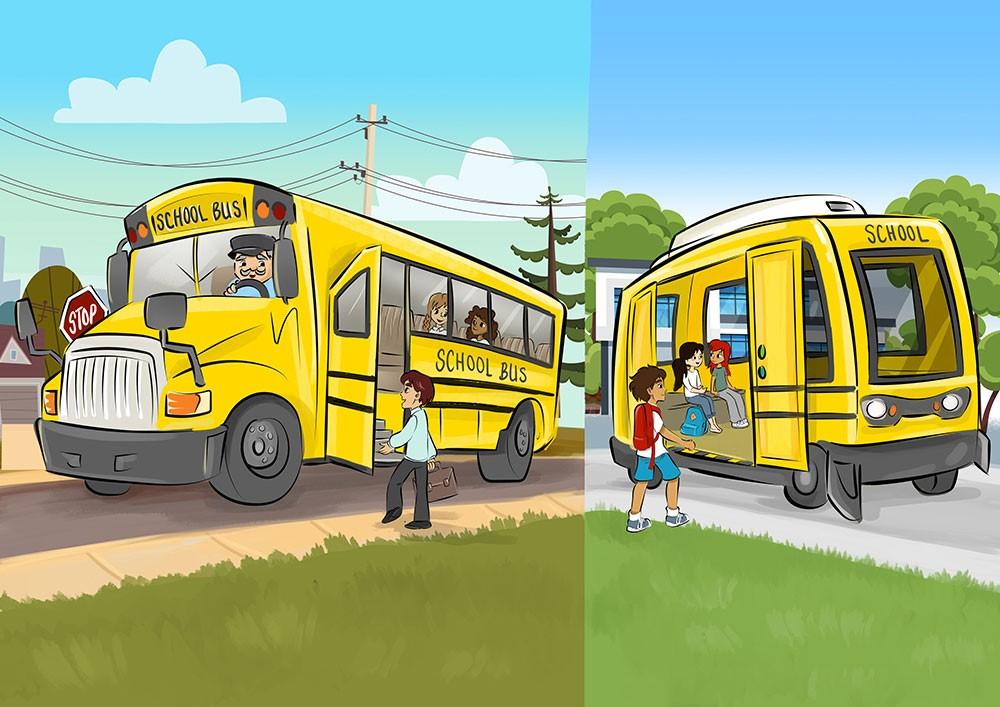 Εισαγωγή Στις έξυπνες πόλεις του μέλλοντος, η τεχνολογία των αυτόνομων οχημάτων πιθανόν να χρησιμοποιηθεί στον ανασχεδιασμό των σχολικών λεωφορείων ως αυτόνομων και ηλεκτροκίνητων οχημάτων, π.χ. σχολικά αυτόνομα λεωφορεία.