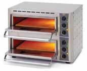 Φούρνοι πίτσας Φούρνος πίτσας με πυρότουβλο PZ 430S 010.0080 946 Ψήνει φρέσκιες ή κατεψυγμένες πίτσες διαμέτρου 41 cm σε 3-3,5 λεπτά. Θερμοστάτης από 0-350 C.