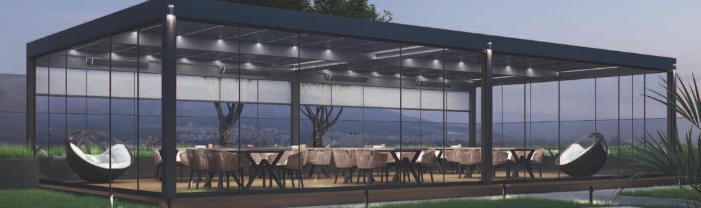 Bioclimatic Pergolas O καινοτόµος χαρακτήρας και η εµπειρία µας, πάντα σε συµφωνία µε τα κορυφαία πρότυπα ποιότητας και αξιοπιστίας, µας οδήγησαν στη δηµιουρία µίας ευρείας γκάµας περγκολών, µε