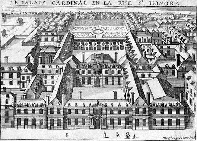3. Το Palais Cardinal, γύρω στα 1641, προς την οδό Saint-Honoré (πίνακας του