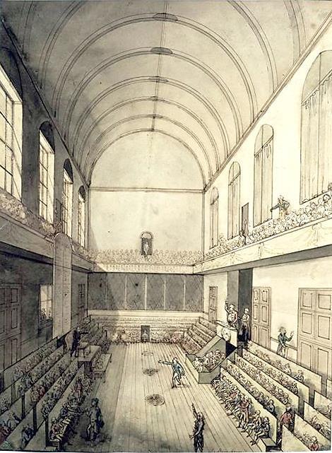 5 Η ΜΑΝΕΖ (Salle du Manège). Εδώ βρισκόταν η αίθουσα όπου συνεδρίαζαν κατά σειράν η Συντακτική, η Νομοθετική και, στην αρχή, η Συμβατική Συνέλευση.