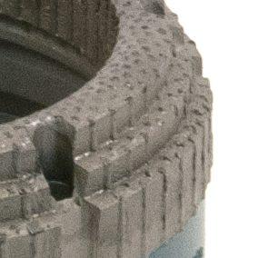 The surface-set diamond coring bits have a single layer of natural or synthetic diamonds on the working surface/face of the bit.