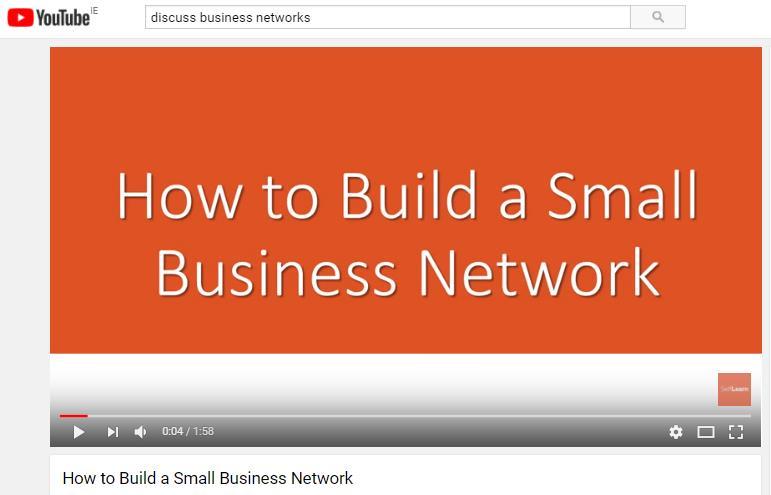 Δημιουργώντας ένα μικρό επιχειρηματικό δίκτυο 2λεπτο βίντεο στο https://www.youtube.com/watch?
