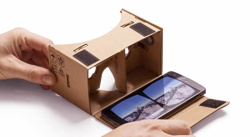 3.4.4 Google Cardboard Το Google Cardboard είναι μια πλατφόρμα εικονικής πραγματικότητας (VR) που αναπτύχθηκε από τη Google και είναι φτιαγμένο από χαρτόνι.