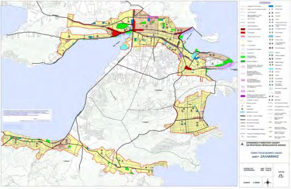 4. Πολεοδομικά στοιχεία περιοχής Κυνόσουρας Σαλαμίνας Το Γενικό Πολεοδομικό Σχέδιο του Δήμου Σαλαμίνας και των Κοινοτήτων Αμπελακίων, Σεληνίων και Αιαντείου εγκρίνεται το 1985 (ΦΕΚ 572/Δ/1985).