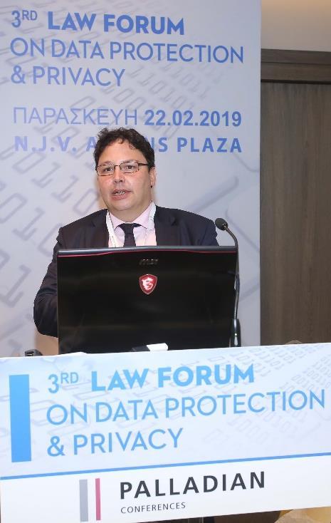 Αντώνης Πατρίκιος Partner, Fieldfisher Ο κ. Αντώνης Πατρίκιος, Partner στην εταιρεία Fieldfisher, στην παρουσίαση του αναφέρθηκε στην αντιμετώπιση των περιστατικών ασφάλειας στον κυβερνοχώρο.